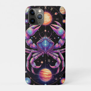 Himmels-Zodiak-Kunst mit einem kosmischen Krebs Case-Mate iPhone Hülle