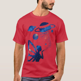 Himmelsästhetische Fairycore-Fairy-Galay-Planeten T-Shirt