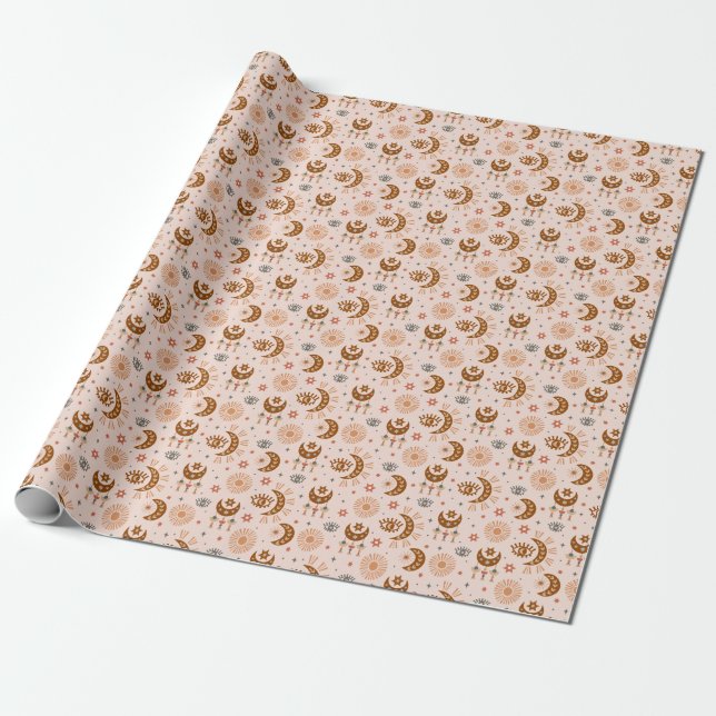 Himmelsauge, Mond, Sonnenmuster. Geschenkpapier (Ungerollt)