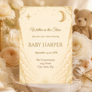 Himmelsbabyparty-Einladung Mond & Sterne Einladung