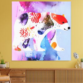 Himmelsbär mit einem Lächeln Leinwanddruck