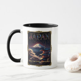 Himmelsberg Fuji Japan Pagode Reise Kunst Tasse