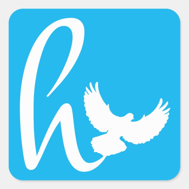 Himmelsblau-Logo der University of Heaven Quadratischer Aufkleber (Vorderseite)