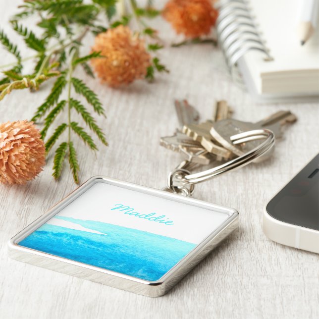 Himmelsblau Schlüsselanhänger (Seite)