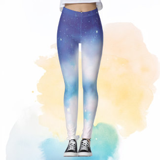 Himmelsblauer Nebel Leggings