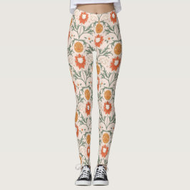Himmelsblumen-Sonnenstrahl-Nahtloses Musterdesign Leggings