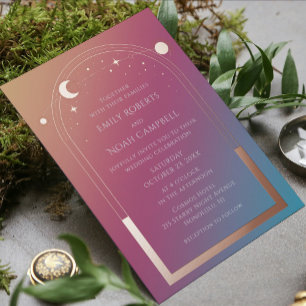 Himmelsbraut Rose Gold Hochzeit Folieneinladung