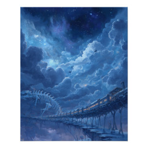 Himmelsbrücke unter Sternen Sturm Poster