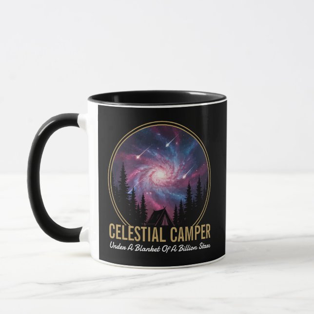 Himmelscamper-Galaxie-Nachtszene Tasse (Links)