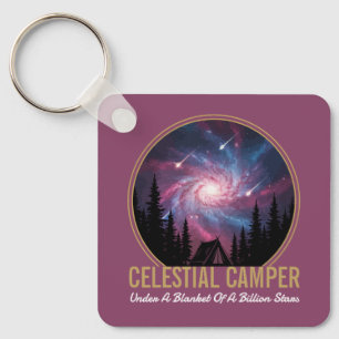 Himmelscamper-Galaxien-Nachtszene Schlüsselanhänger