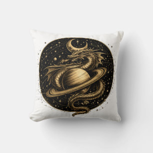 Himmelsdrache Saturn Fantasy Weltraum Kunst Kissen