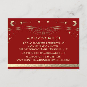 Himmelsdunkelrote Sonnenstrahlen Unterkunft Begleitkarte