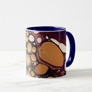 Himmelsfluid-Marmor in Mitternachtsgold Tasse