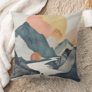 Himmelsfrau Boho Golden Coral Bergreise Kissen