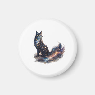 Himmelsfuchs   Kosmische Fantasiefigur Magnet