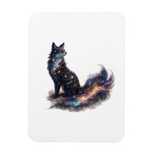 Himmelsfuchs   Kosmische Fantasiefigur Magnet