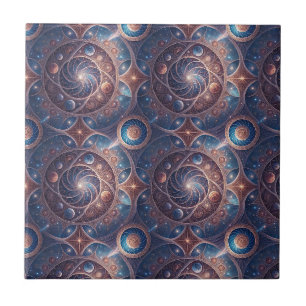 Himmelsgalaxie Spirale Mandala Design Muster Kunst Fliese