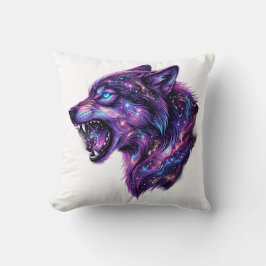 Himmelsgalaxie Wolf Brüllen Grafik T-Shirt Kissen