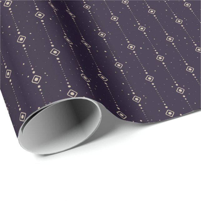 Himmelsgeometrisches nahtloses Musterdesign Geschenkpapier (Rolleneckpunkt)