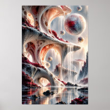 Himmelsgewölbe Surreal Kosmische Landschaft Wandku