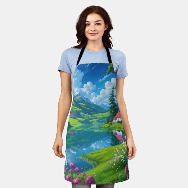 Himmelsgipfel - Rückzug aus dem Roten Dach Schürze (Getragen)