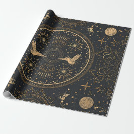 Himmelsgold-Verpackungspapier – Gothic Luxe Starry Geschenkpapier