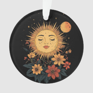 Himmelsgöttin mit blühenden Blumen Ornament