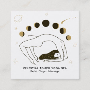 *~* Himmelsgöttin + Phasen des Mondes Frau Quadratische Visitenkarte