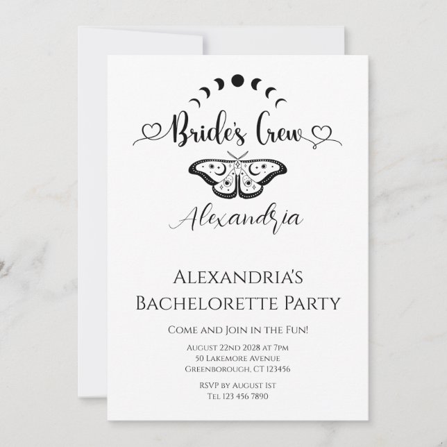 Himmelsgraben des Junggeselinnen-Abschieds Einladung (Vorderseite)