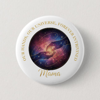 Himmelshände Galaxie Universum Mama Button