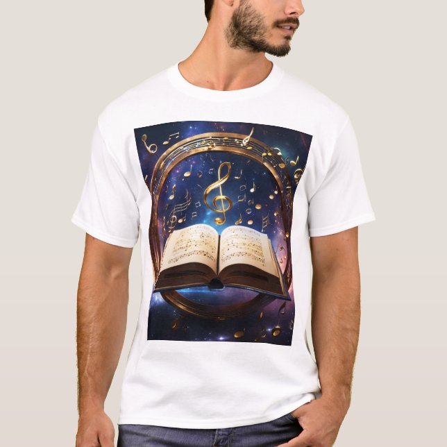 Himmelsharmonie: Buch der kosmischen Melodien T-Shirt (Vorderseite)