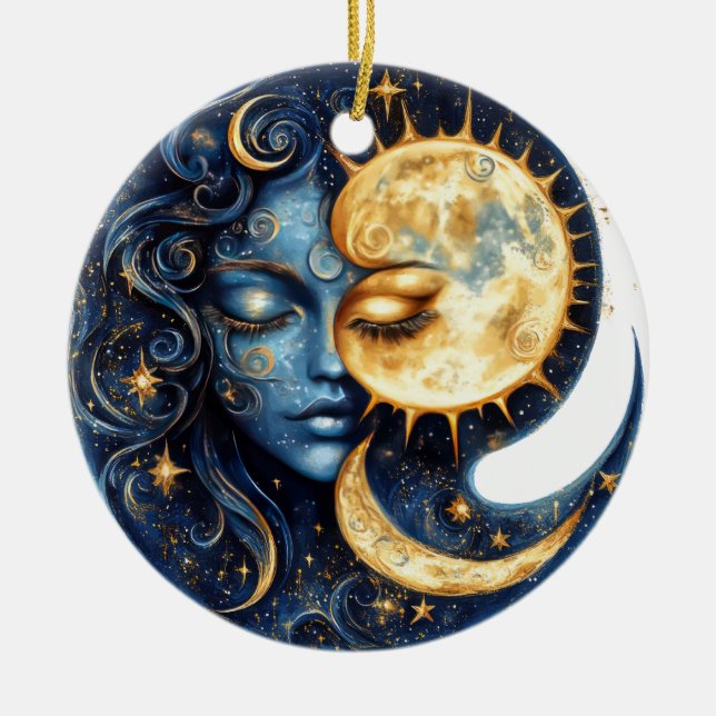 Himmelsharmonie Keramik Ornament (Vorne)