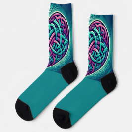 Himmelsherz mit Aquamarinem Hintergrund Socken