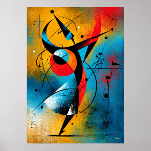 Himmelsimpuls – Moderne abstrakte geometrische Wan Poster