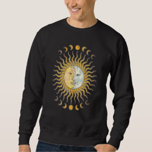 Himmelskörper Halbmond Sonne Boho Astronomie Als Sweatshirt