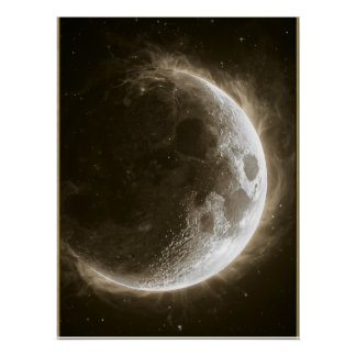 Himmelskörper l -- Mond-Wandkunst Poster
