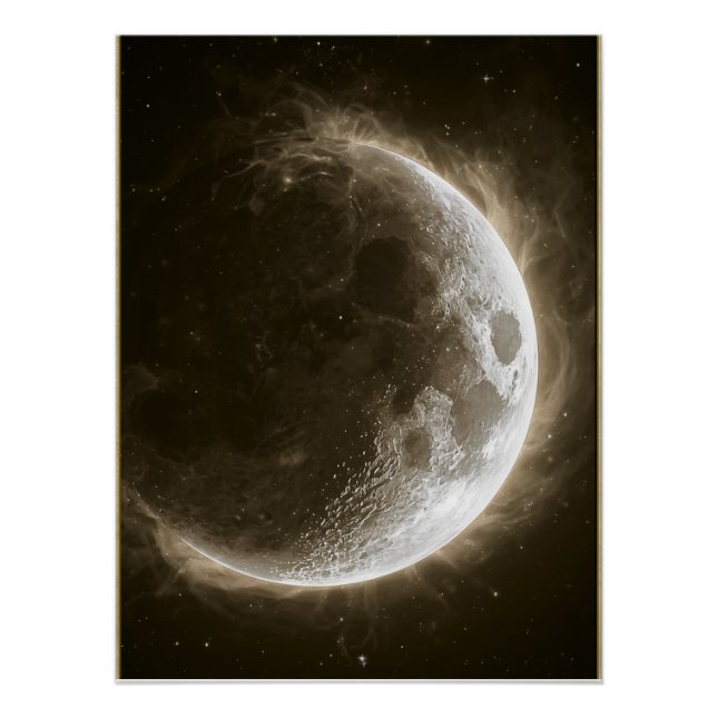 Himmelskörper l -- Mond-Wandkunst Poster (Vorderseite)