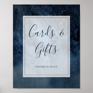 Himmelskörper mit Frame Cards und Geschenkzeichen Poster