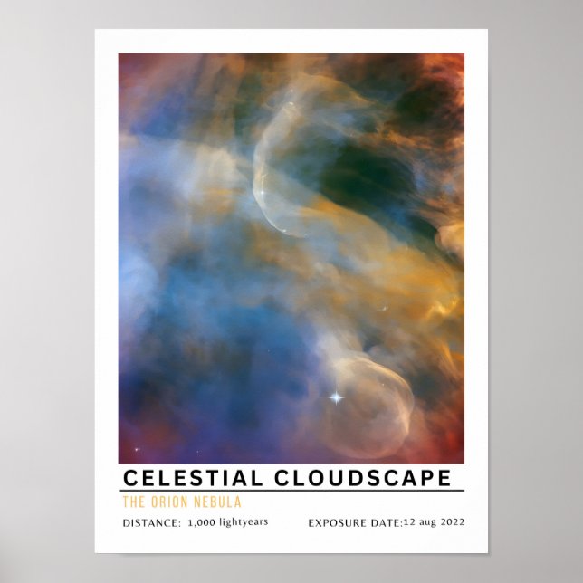 Himmelslandschaft Weltraum Bildung Poster (Vorne)