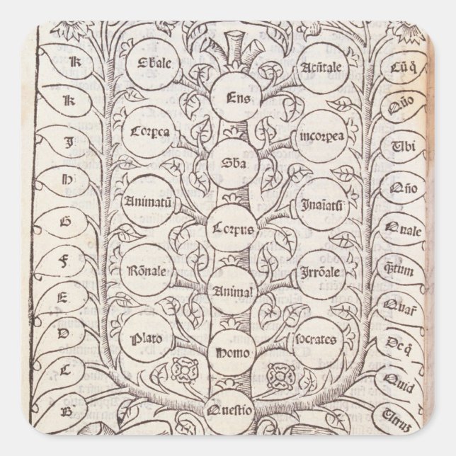 Himmelsleiter Quadratischer Aufkleber (Vorderseite)