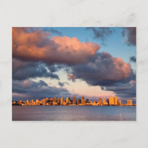 Himmelslinie der Stadt San Diego Bay Postkarte
