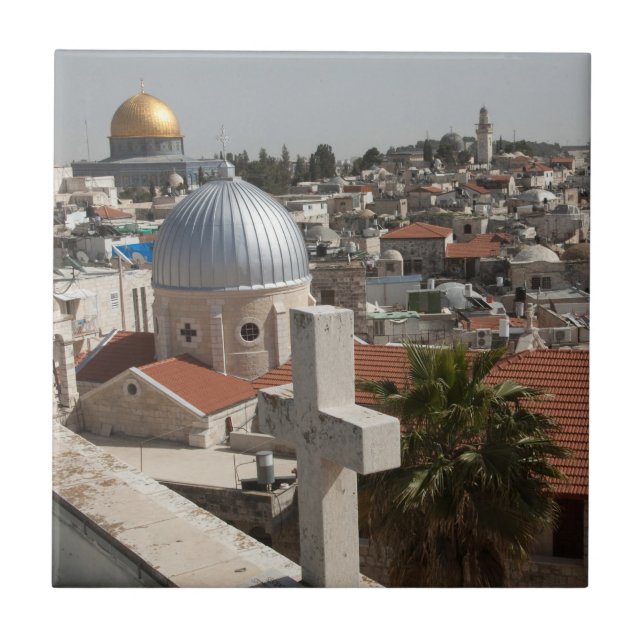 Himmelslinie des alten Jerusalems Fliese (Vorderseite)