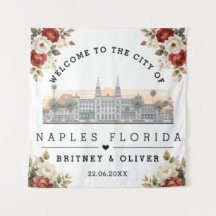 Himmelslinie von Naples Florida – Individuelle Hoc Wandteppich