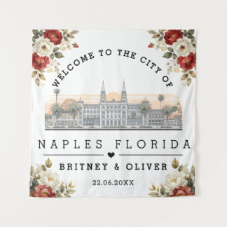 Himmelslinie von Naples Florida – Individuelle Hoc Wandteppich
