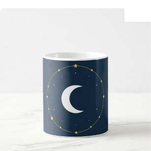 Himmelslinien-Kunsttasse - Indigo & Gold (Vollumwi Kaffeetasse