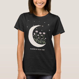 Himmelsmond & Florale Sterne T-Shirt