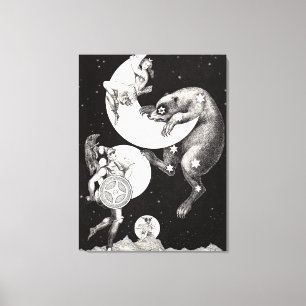 Himmelsmond Himmel Universum Gott Nacht Illustrati Leinwanddruck