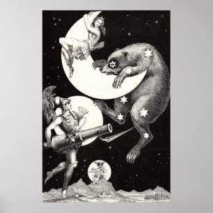 Himmelsmond Himmel Universum Gott Nacht Illustrati Poster