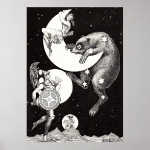 Himmelsmond Himmel Universum Gott Nacht Illustrati Poster