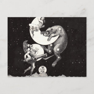 Himmelsmond Himmel Universum Gott Nacht Illustrati Postkarte
